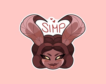 Mothwoman Simp Sticker