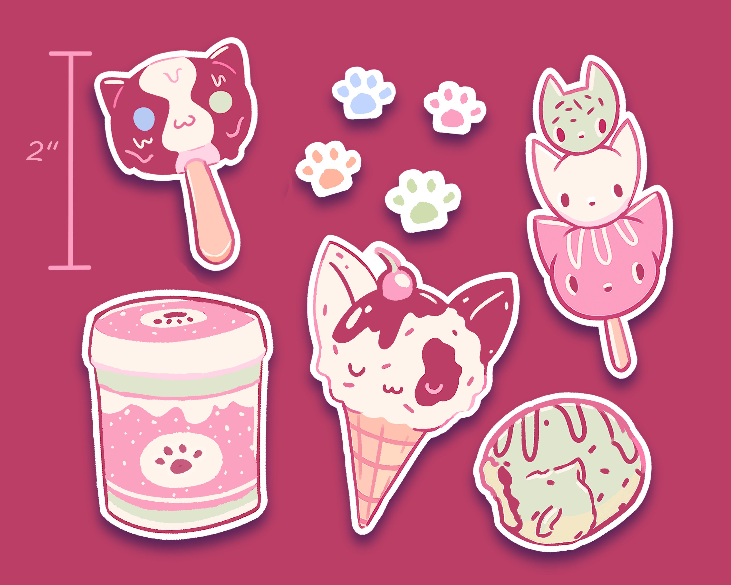 Purrrfect Sticker Purrfect Desserts Sticker Sheet - Etsy