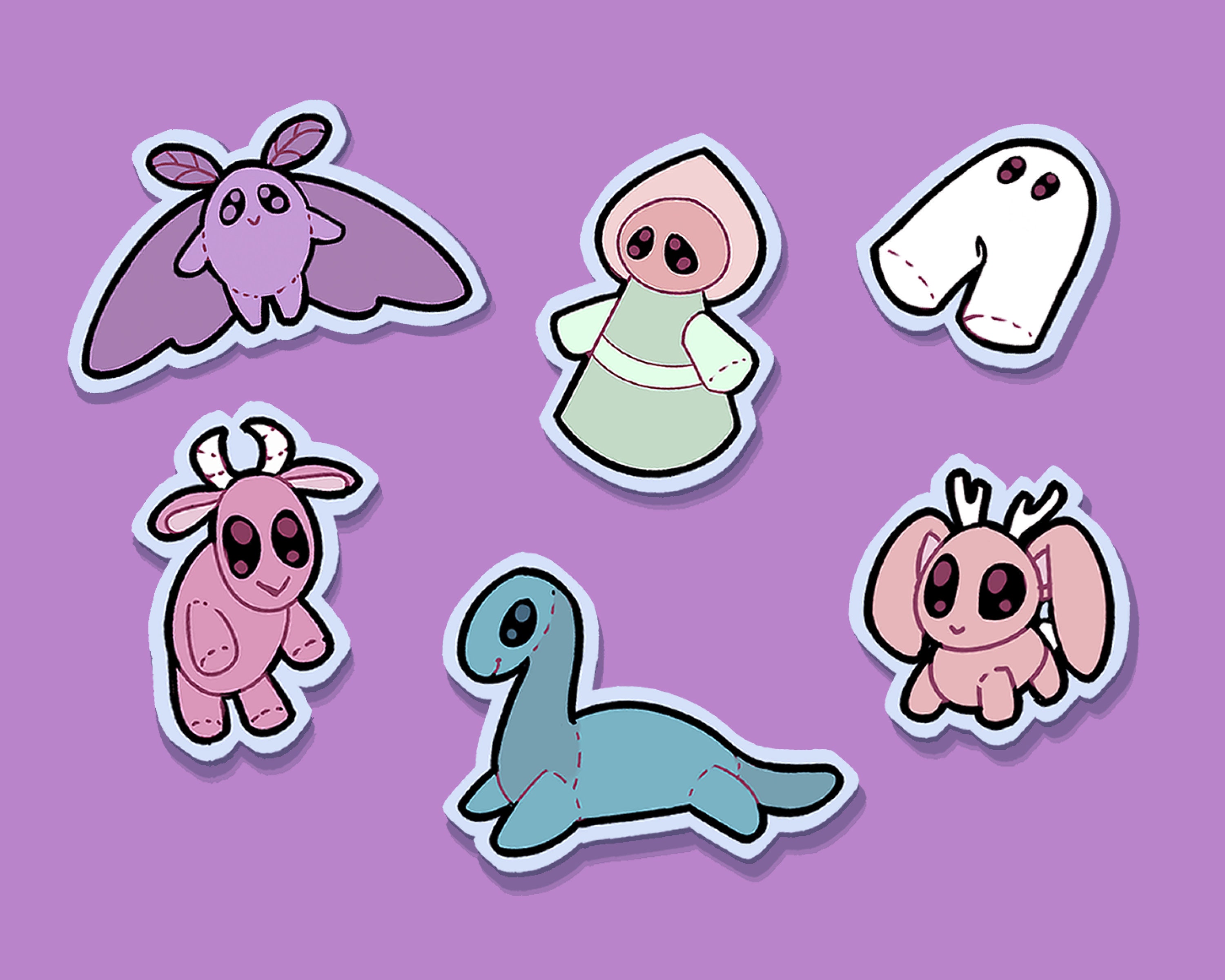 Cryptid Plushies Sticker Sheet - Etsy