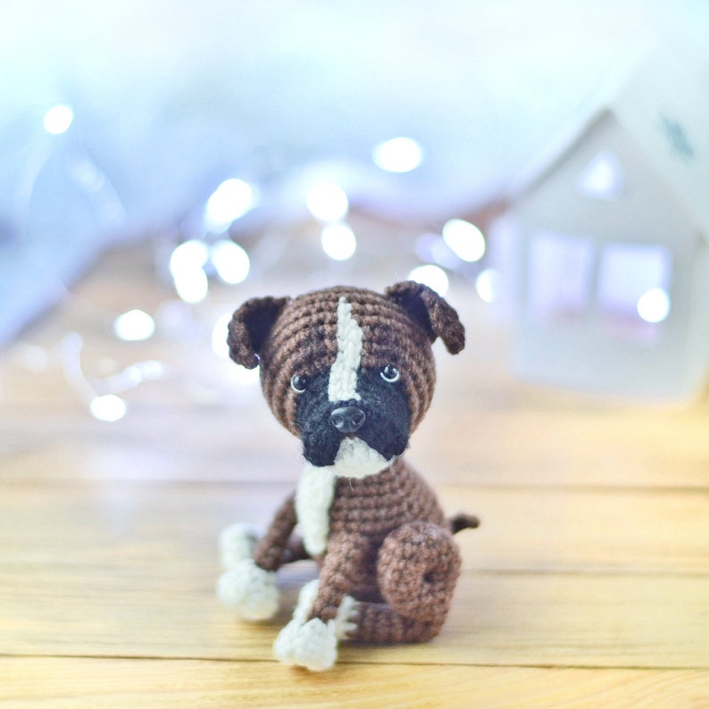 Mini Boxer Puppy CROCHET PATTERN PDF Crochet Dog Pattern Tiny Etsy