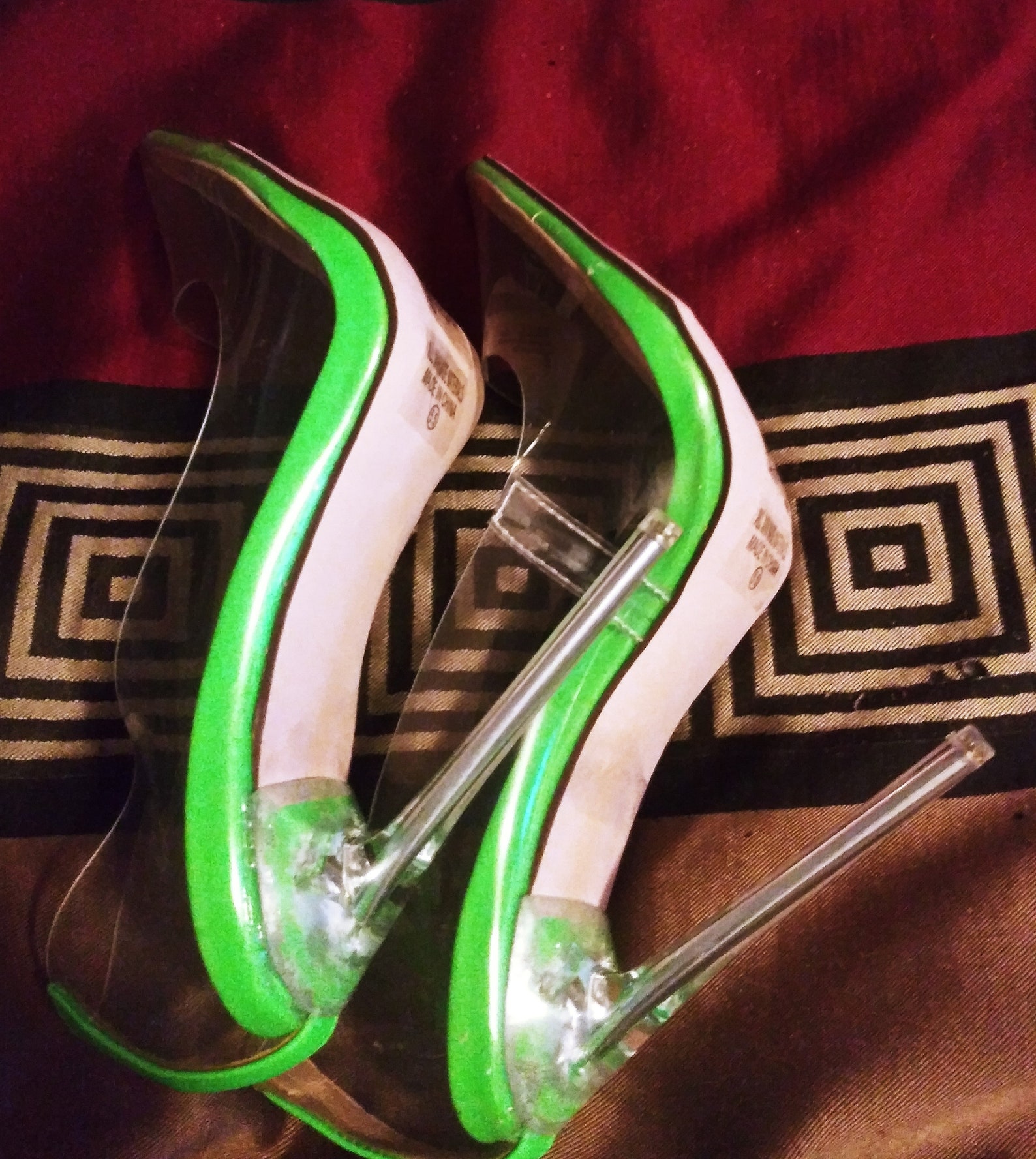 luminous green heels