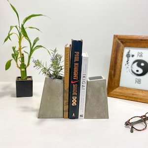 Concrete Bookend, Vase, Multi-Purpose Container