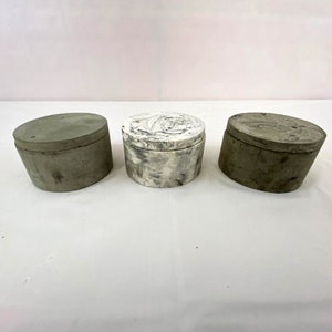 Concrete Salt Cellar with Lid, Salt Keeper, Salt Dish, Container, Sugar Jar
