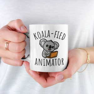Koalafied Animator Mug, Cute Animator Mug, Animation Gift, Graduation Gifts, Animation Student Mug, Gift for Animator image 2