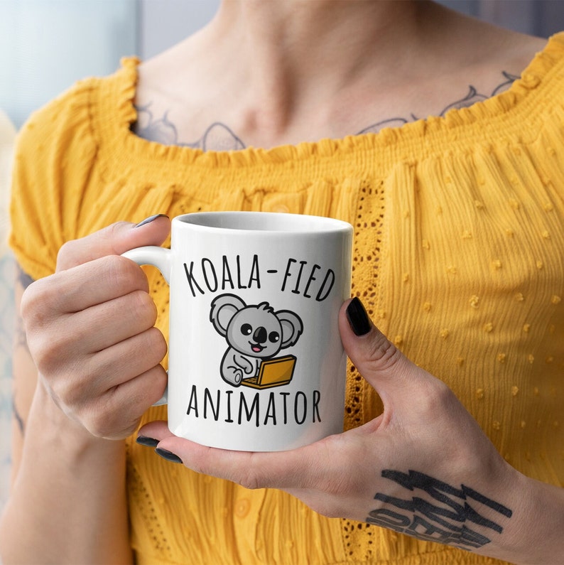 Koalafied Animator Mug, Cute Animator Mug, Animation Gift, Graduation Gifts, Animation Student Mug, Gift for Animator image 3