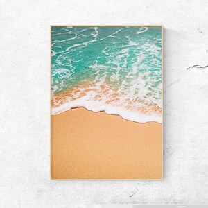 Pastel Beach Print: Ocean Wave Wall Art (Digital Download)