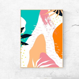 Tropisches Blatt Art Print: Abstrakte botanische Landschaft (Digital Download)