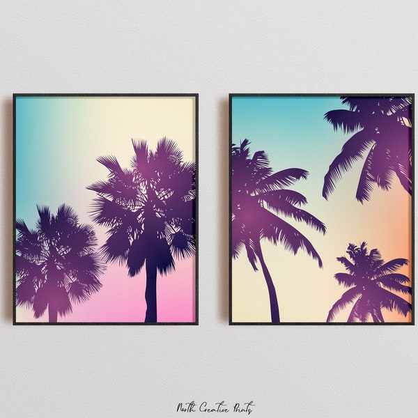 Colorful Trees Art Etsy