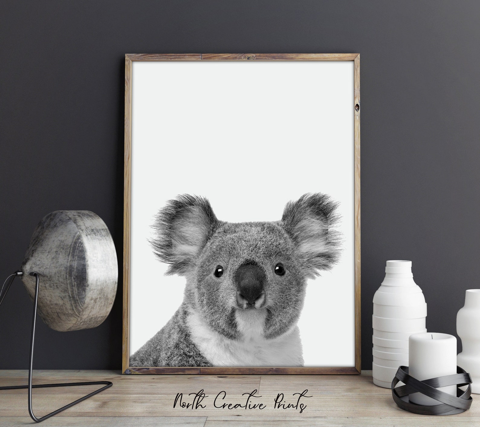 Koala Print Koala Bear Wall Art Nursery Decor Animal Etsy