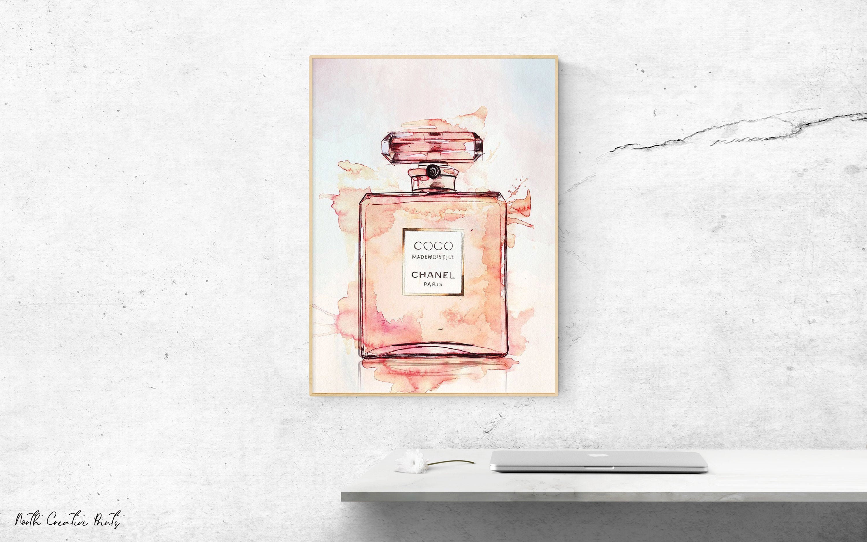 Coco Chanel Perfume Print Coco Mademoiselle Fashion Art Etsy