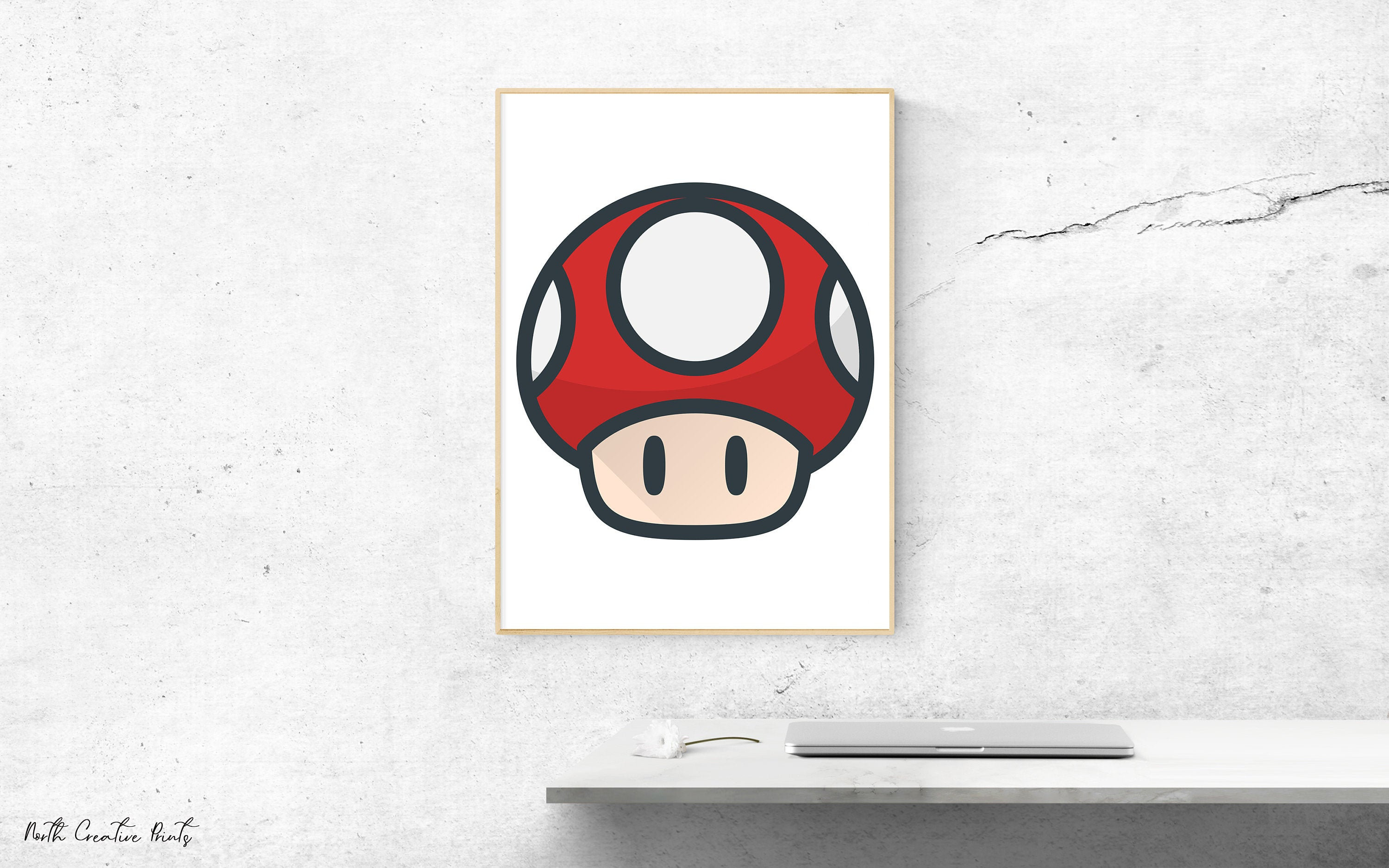 Super Mushroom Print Super Mushroom Mario Bros Printable | Etsy