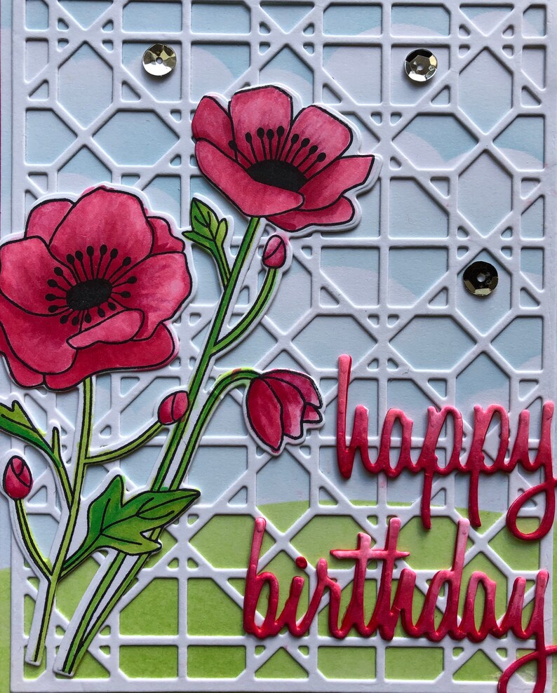 Happy bday Birthday Card Pack Pretty Birthday Card Floral Birthday Card Birthday card for Mom
