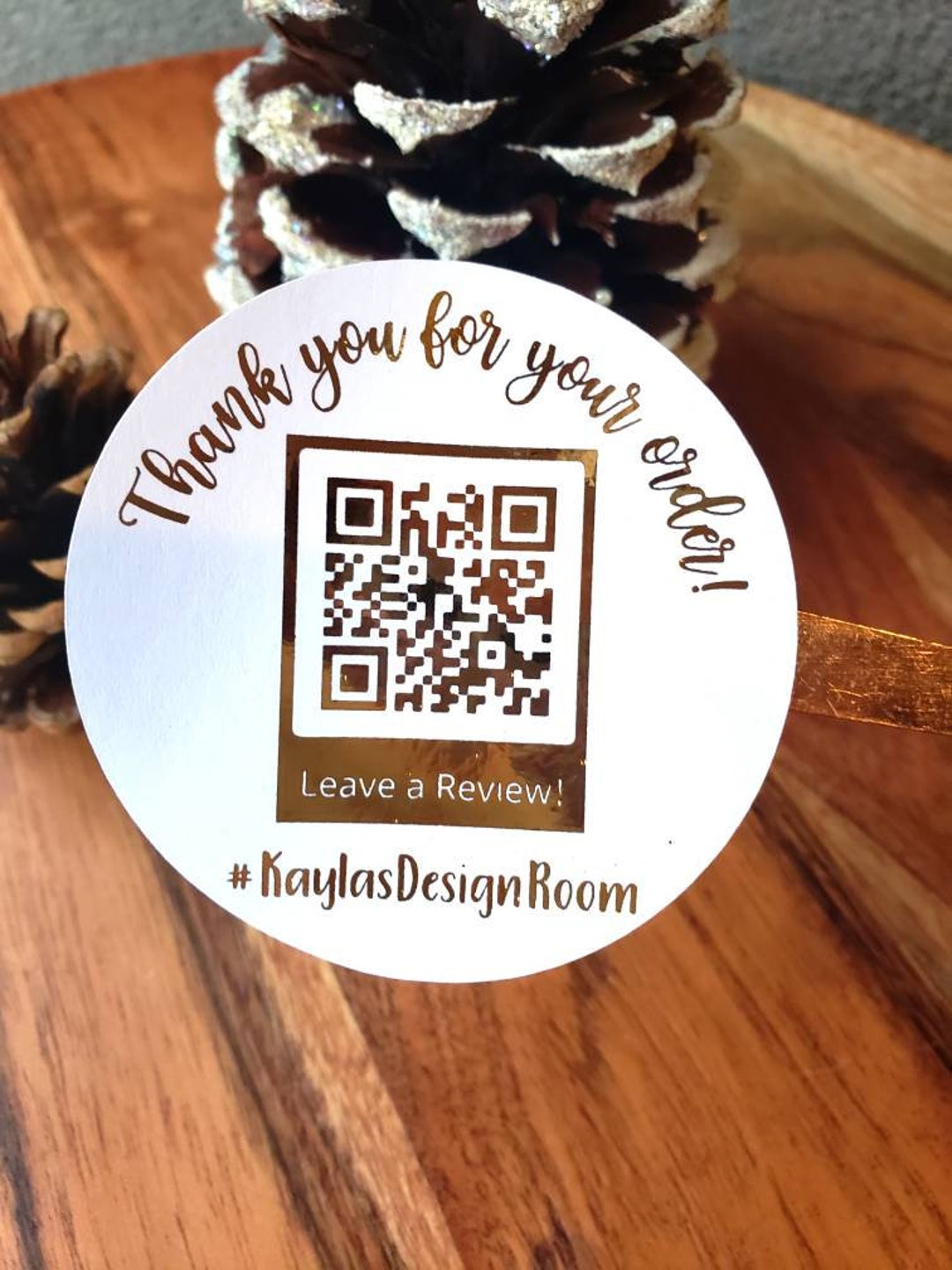 Qr Code Business Stickers Foiled Qr Code Business Stickers Etsy