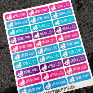 Unicorn Name Stickers: Personalized School & Daycare Labels