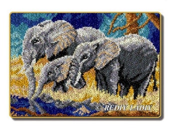 Size : Elephant Latch Hook Rug Kit for Adults DIY Craft Carpet Kits Printed Canvas with Giraffe Elephant in The Sunset Pattern Shaggy Cushion Home Decoration 17.7 X 17.7,Giraffe