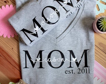 Mother's day shirt- Mom Shirt- Custom Shirt - Customizable Tshirt - Custom Tshirt - Personalized Shirt - Custom Shirt Printing - Womens-