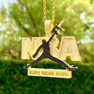 Hip Hop NBA YoungBoy 4KT Icy Pendant & 18 20 24 Cuban Rope Box Chain  Necklace