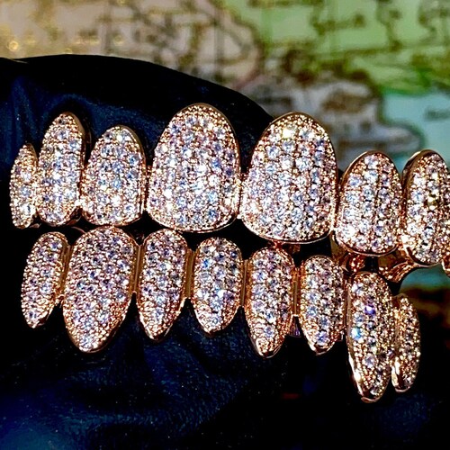 14K Gold 5X Layered 6 Piece Grillz Gold Fang Grillz Top and Etsy