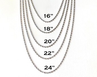 White Gold Chain - Etsy