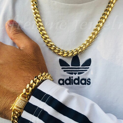 Miami Cuban Link Chain and Bracelet 8.5 