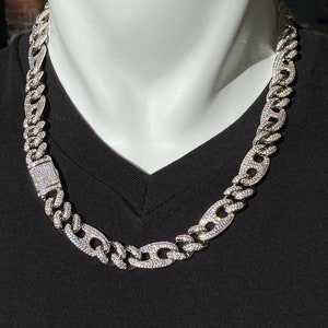 Men's Miami Cuban Link Chain 22 Inches Necklace14k White - Etsy