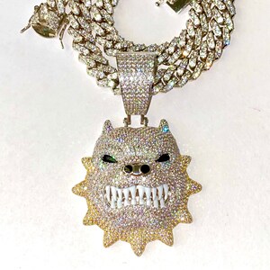 Iced out saw pendant hot sale
