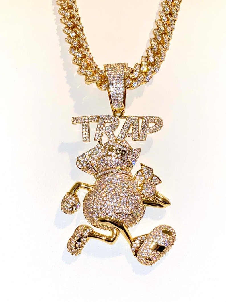 Drip Heart Necklace CZ Diamond Heart Choker ICY Necklace,Chain Men/'s Miami Cuban Link Chain Necklace,14K Gold 5X Layered Cuban Chain