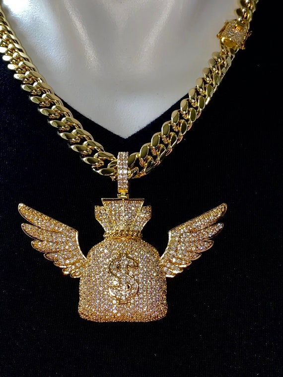 Money bag pendant 14k deals