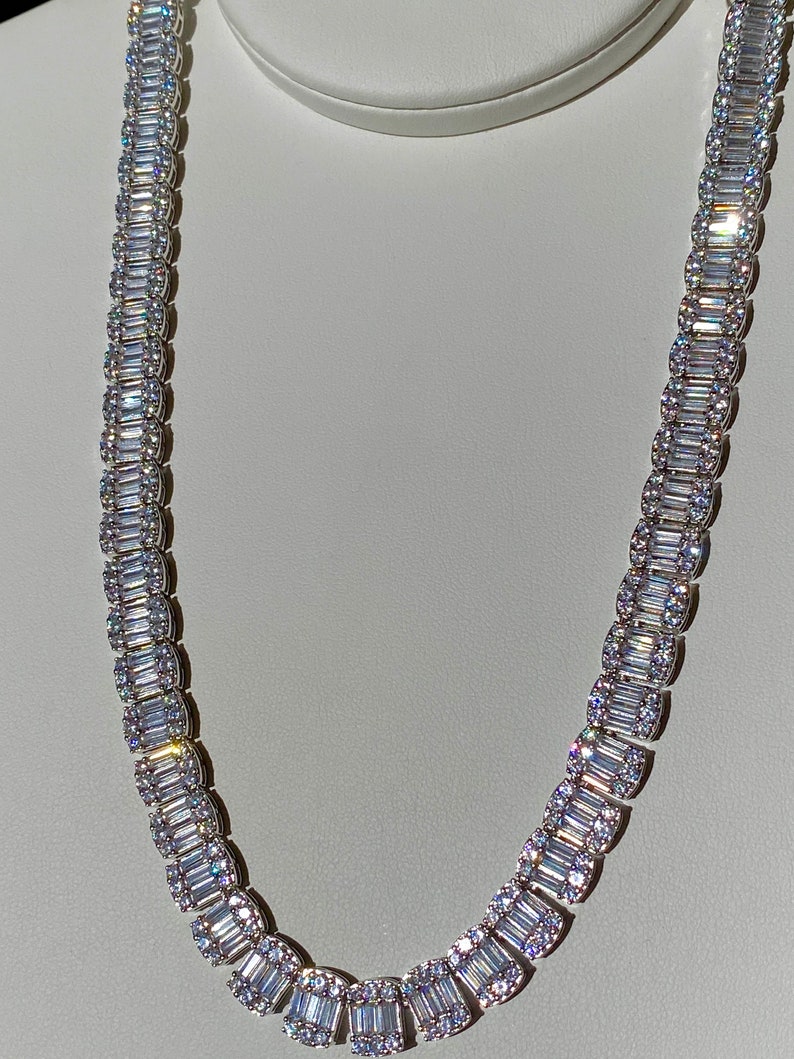 Tennis baguette chain Clearance