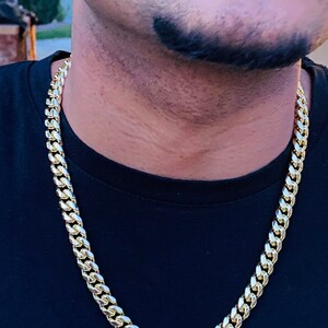 Men's Miami Cuban Link Chain and Bracelet Set 14k Gold 5X - Etsy