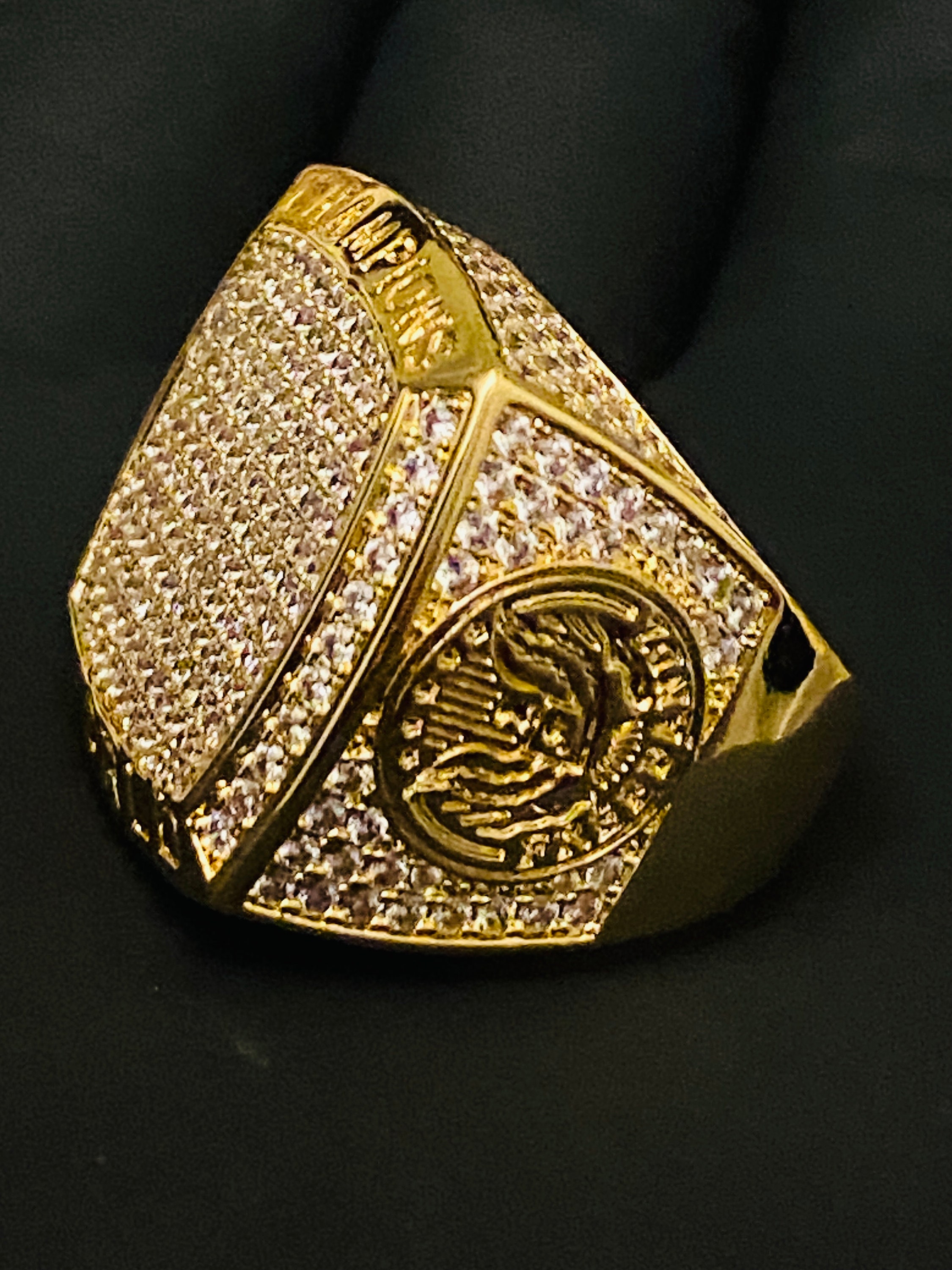 Men's Ice Out Ring 14k Gold 5X Layered Diamond Cz Ring Etsy