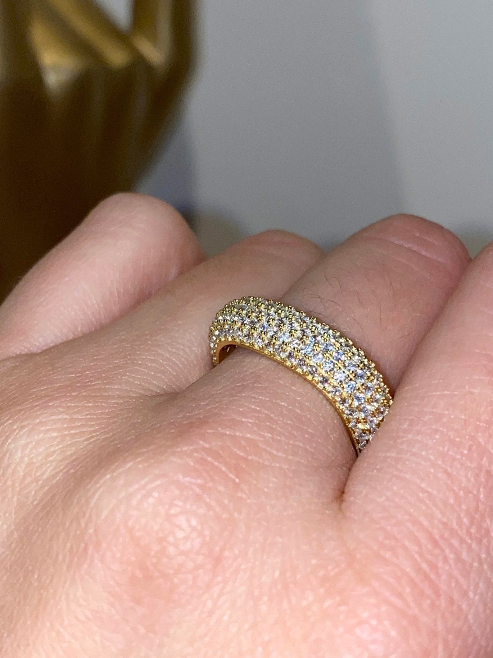 Men's Ice Out Ring 925 Sterling Silver 14k Gold 5X Etsy