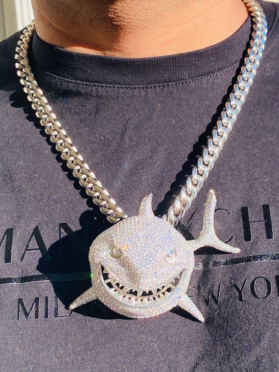 10mm Men s Miami Cuban Link Chain Necklace Silver 5X Layered