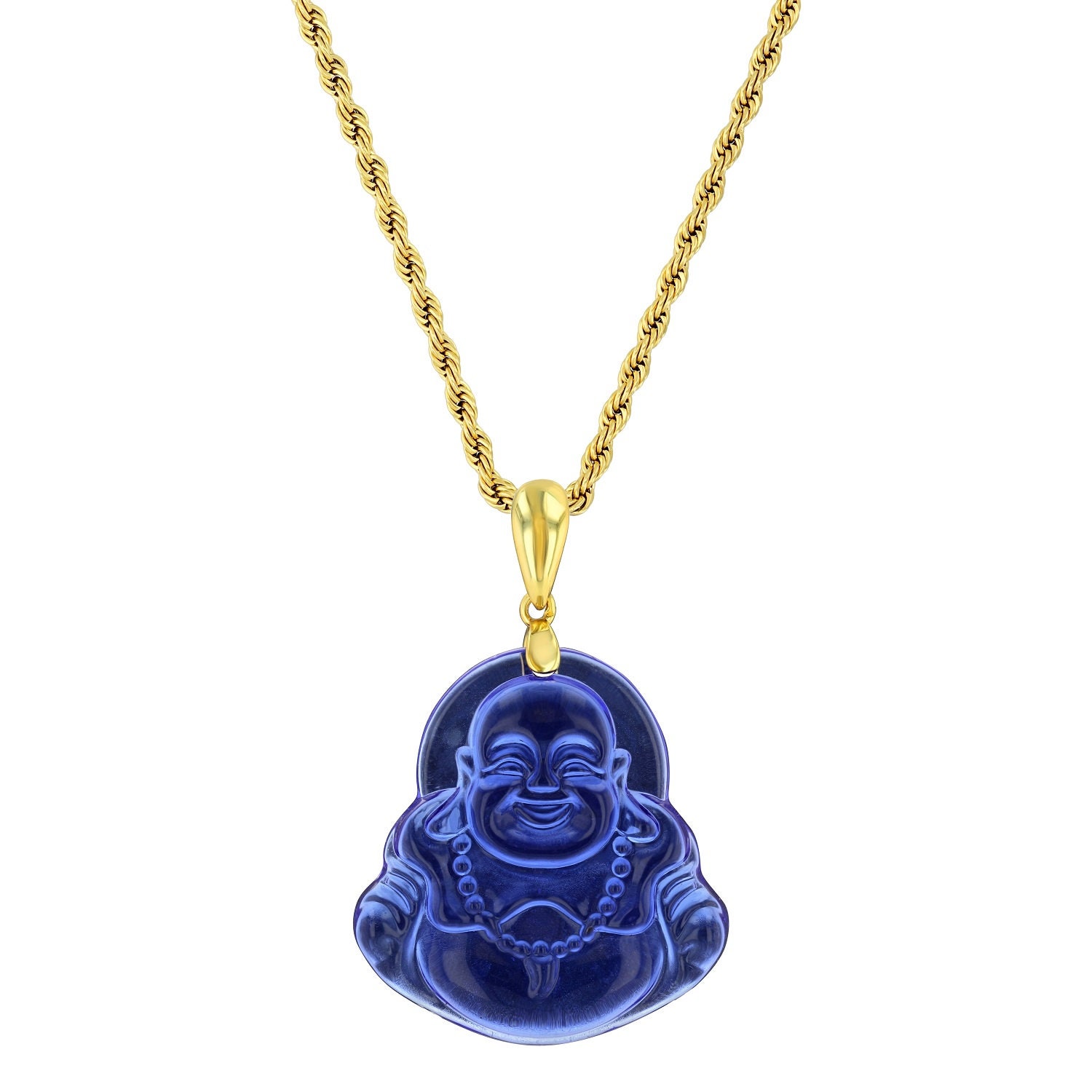 Men's Women's Real Blue Thai Buddha 14k Gold Layered - Etsy