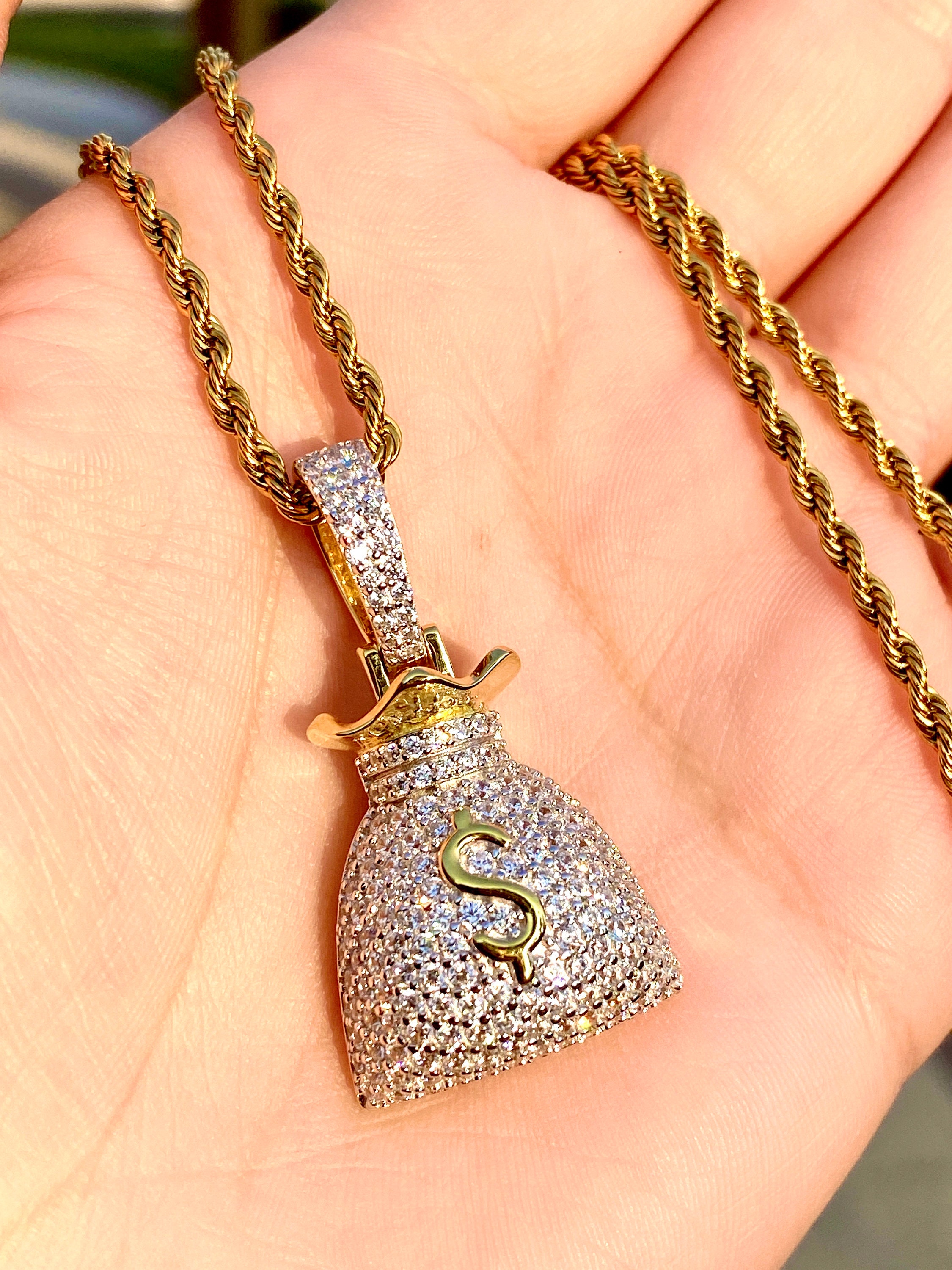 CUSTOM MONEY BAG Men s Women Italy 925 Sterling Silver 14k Etsy