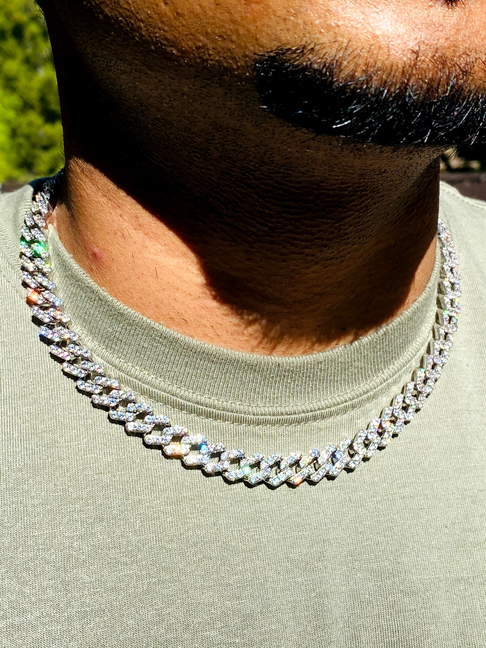 Men's 10mm Miami Cuban Link Chain 18 Inches Necklace14k | Etsy