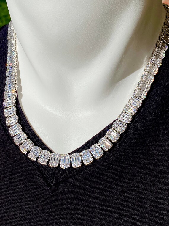 Men's Baguette Tennis Chain Link 