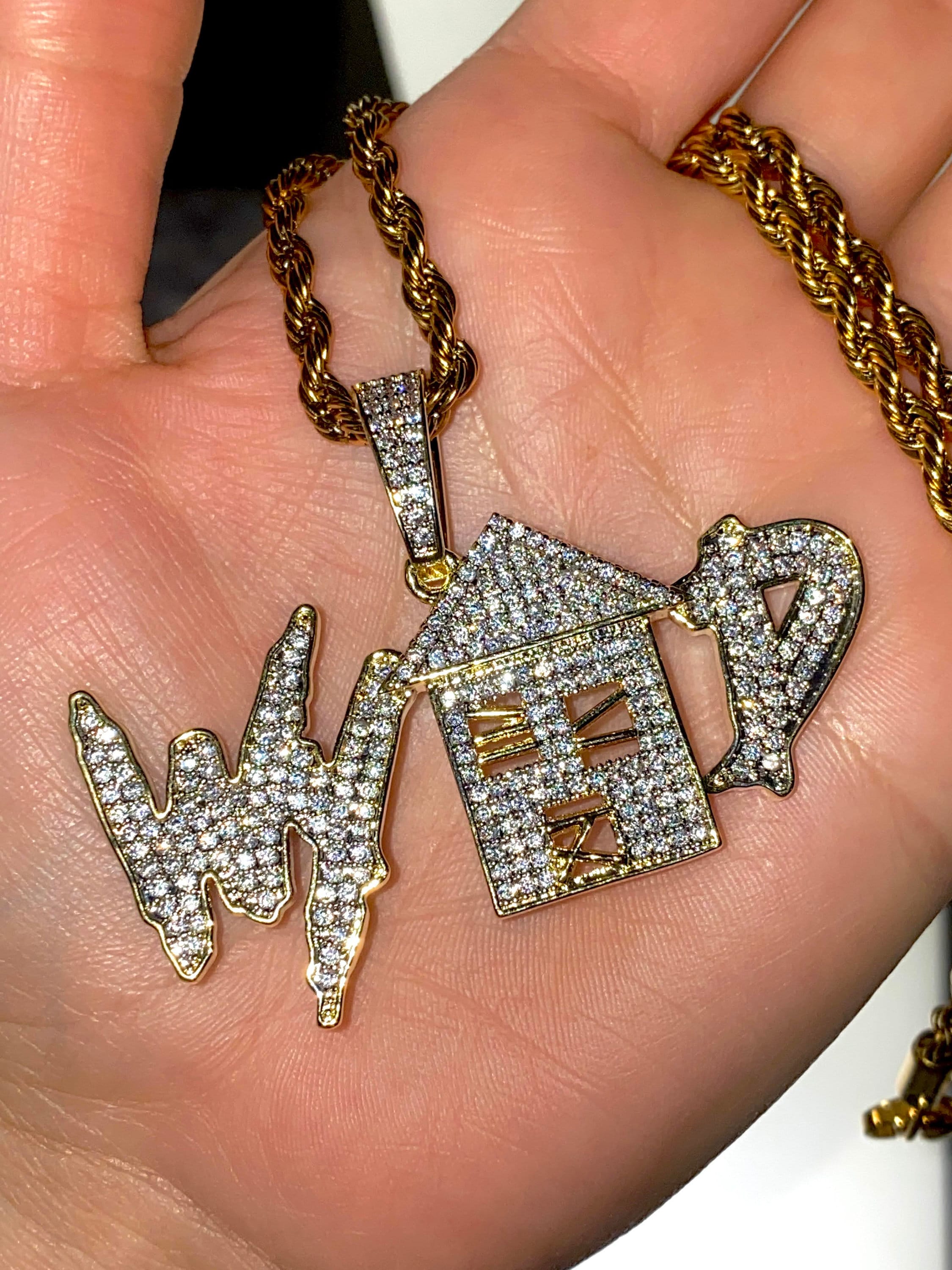 Iced out 2024 trap house pendant