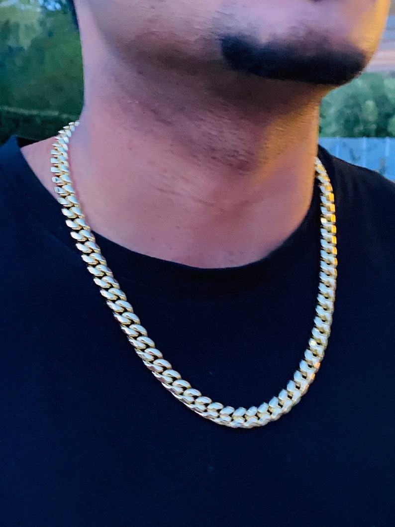 Designer Miami Cuban Link Chain for 14k Gold 5X Layered Steel - Etsy