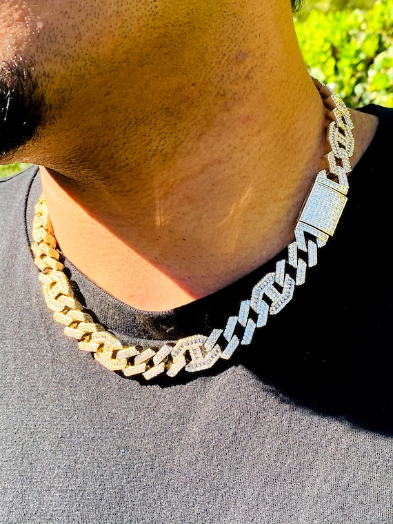 Men's Designer Link Chain Necklace 14K 