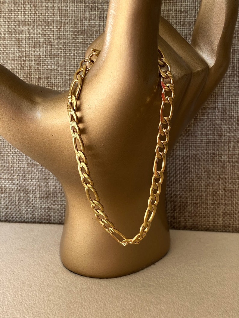 Men's Figaro Link Chain Bracelet 14k Gold 5X Layered Etsy
