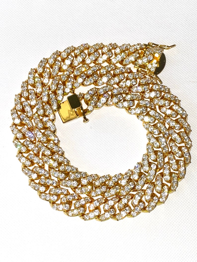 Drip Heart Necklace CZ Diamond Heart Choker ICY Necklace,Chain Men/'s Miami Cuban Link Chain Necklace,14K Gold 5X Layered Cuban Chain