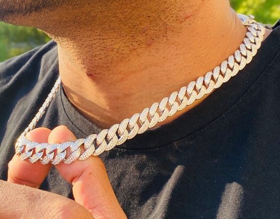 Layered Cross Necklace Chain for Men Gold Black Silver Chains Cuban Twist  Rhinestone Cross Necklaces Chains Stainless Steel Chunky Choker Link Chain