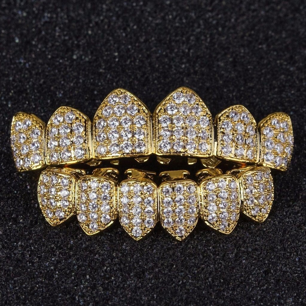 14K Gold 5X Layered 6 Piece Grillz Gold CZ Grillz Top and Etsy