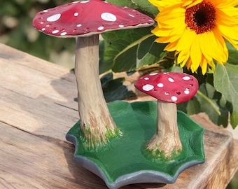 Mushroom earring holder