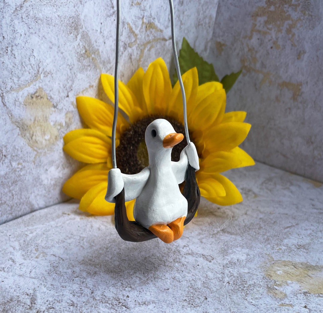 Duck Swing Rear View Mirror Car Decor Etsy