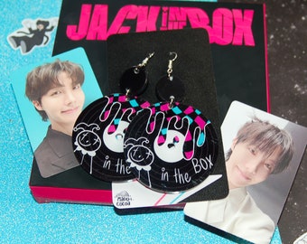 Pendientes de vinilo de Jack in the Box / Jhope / Pendientes grandes / Joyas