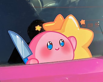 Kirby Peeker Sticker Car Decal