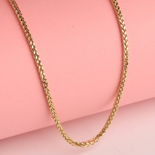 14K Gold Figaro Chain Gold Wheat Chain 