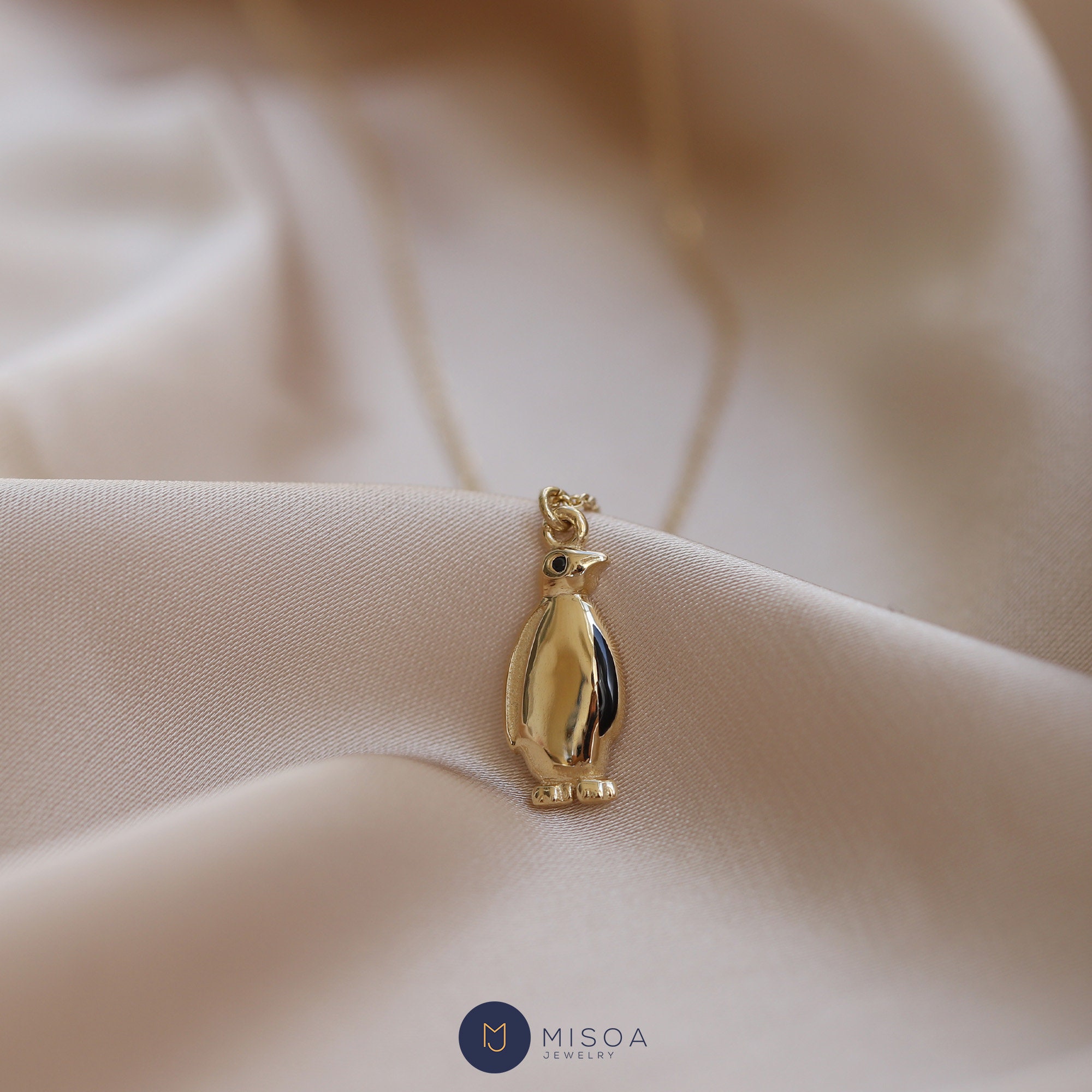 14kt Yellow Gold Penguin Pendant Necklace | Ross-Simons
